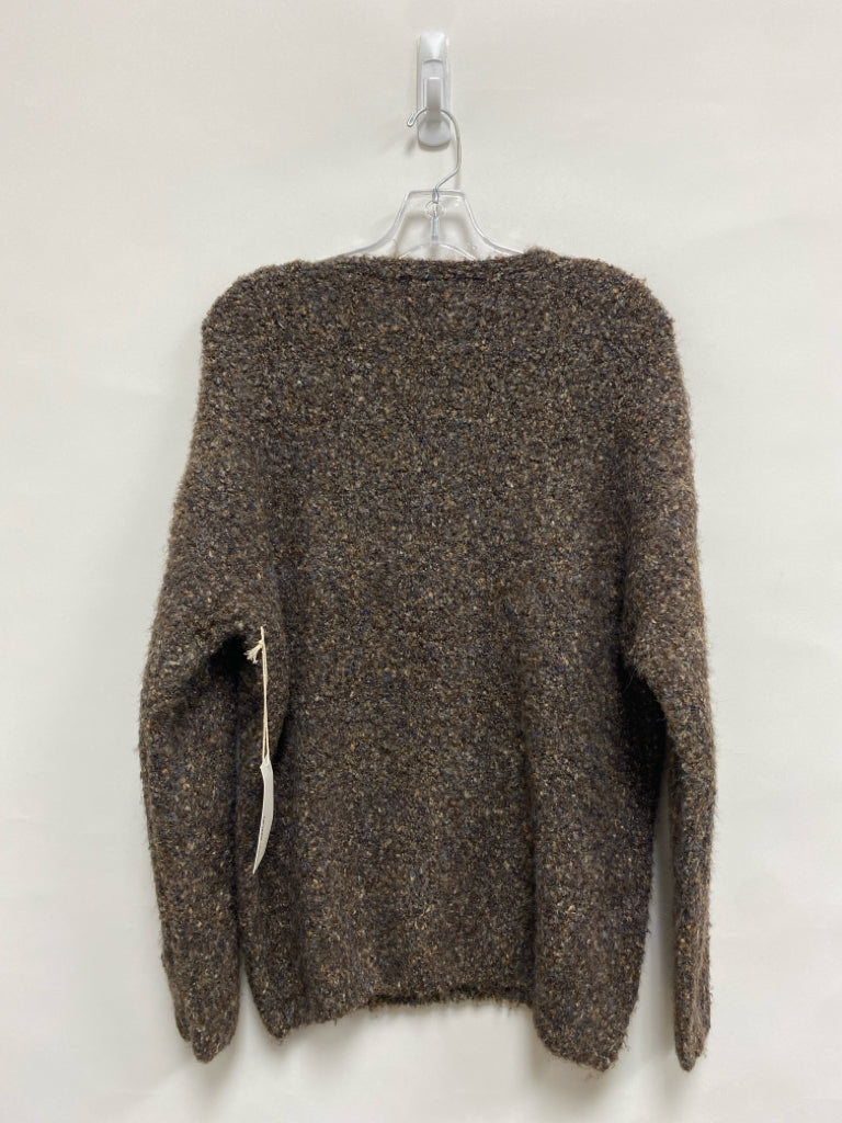 NWT FIFTEEN TWENTY Size S Brown/Black Cream Mottled Ladies Sweater