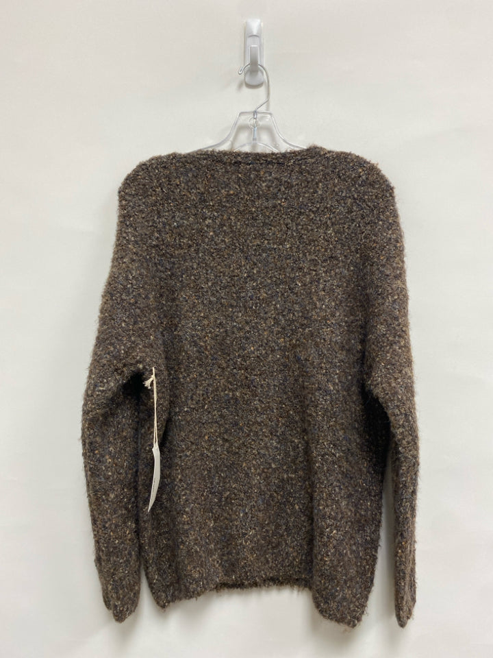 NWT FIFTEEN TWENTY Size S Brown/Black Cream Mottled Ladies Sweater