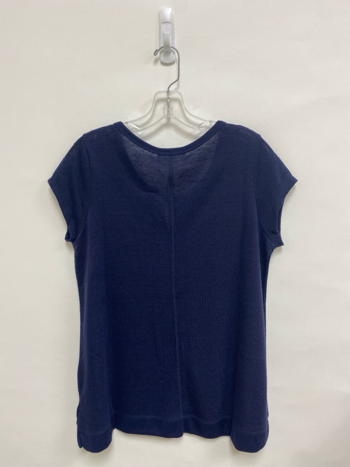 NWT no comment Size L Navy V Neck Ladies Top