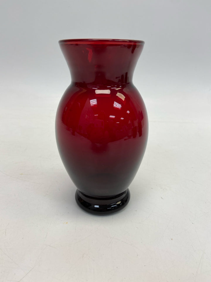 Red Glass Vase