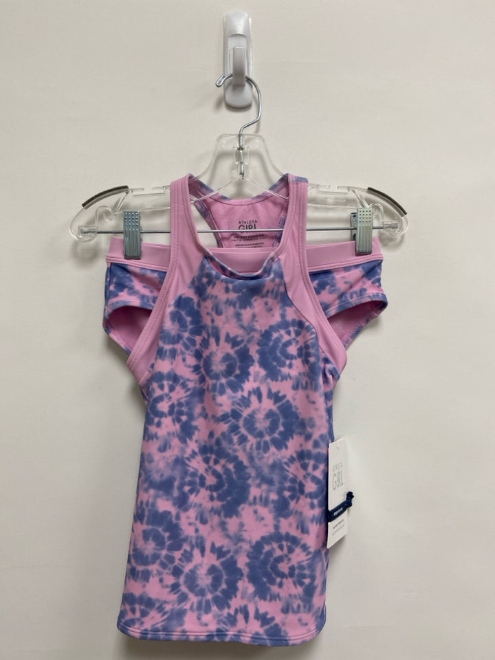 NWT Athleta Girl SIZE 8/10 Pink Periwinkle Tie Dye Girl&