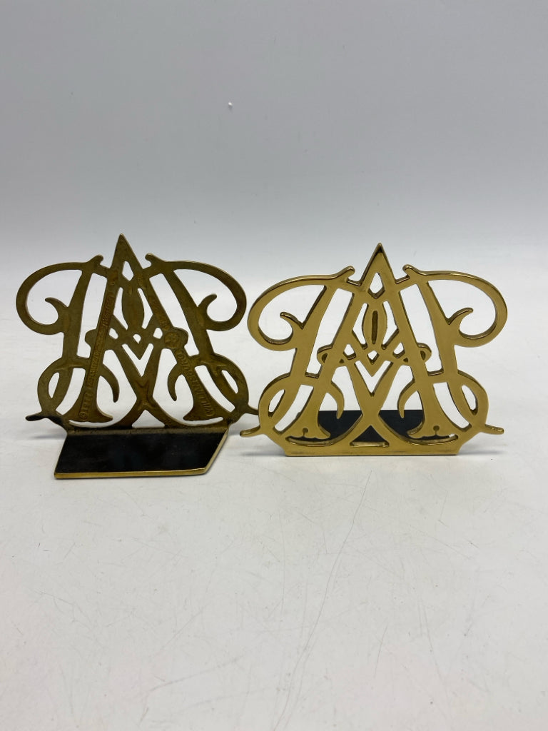 Williamsburg Gold Cut-Out Brass Bookends