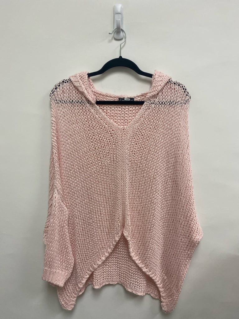 Size OSFA Pink Hooded Ladies Sweater