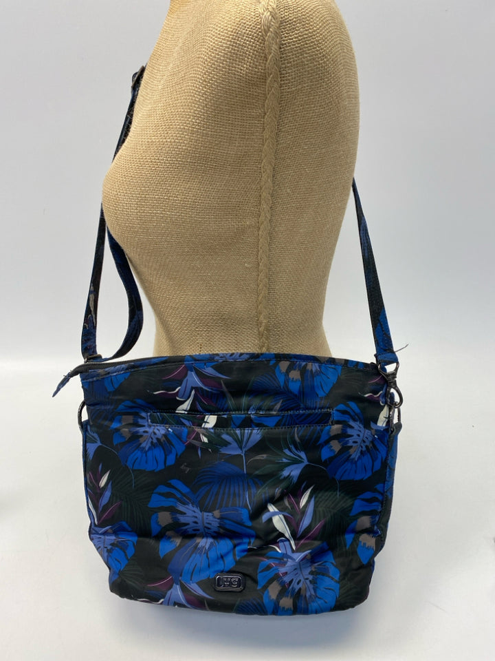 Lug Black Blue Nylon Crossbody