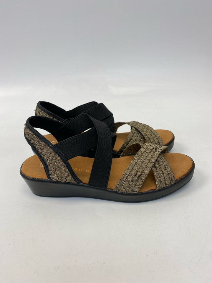 NWT Bernie Mev  Size 37 Bronze Shimmery Sandals