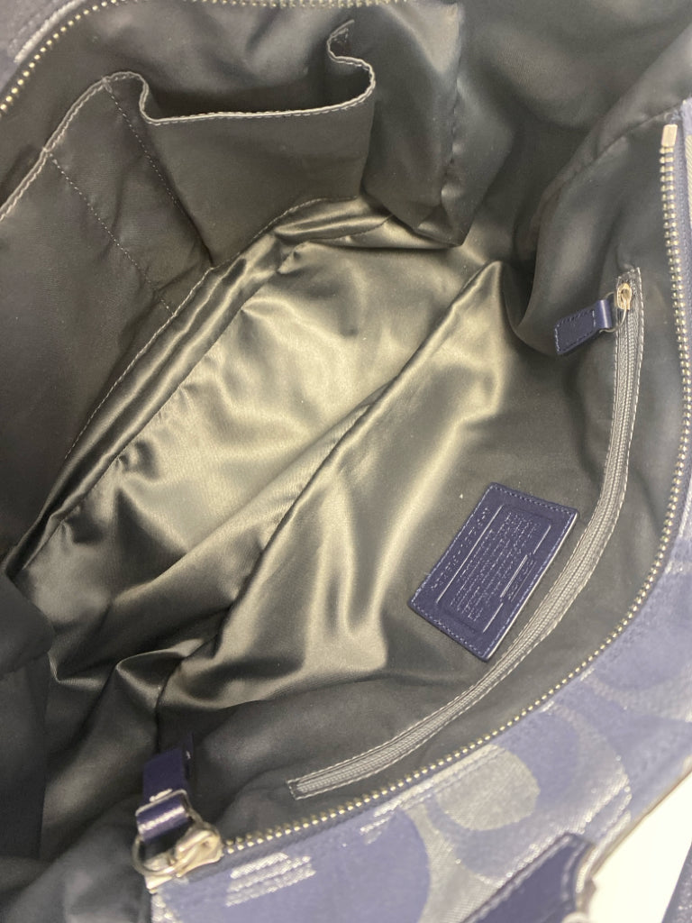 Coach Navy Silver Signature Gallery Tote 19664