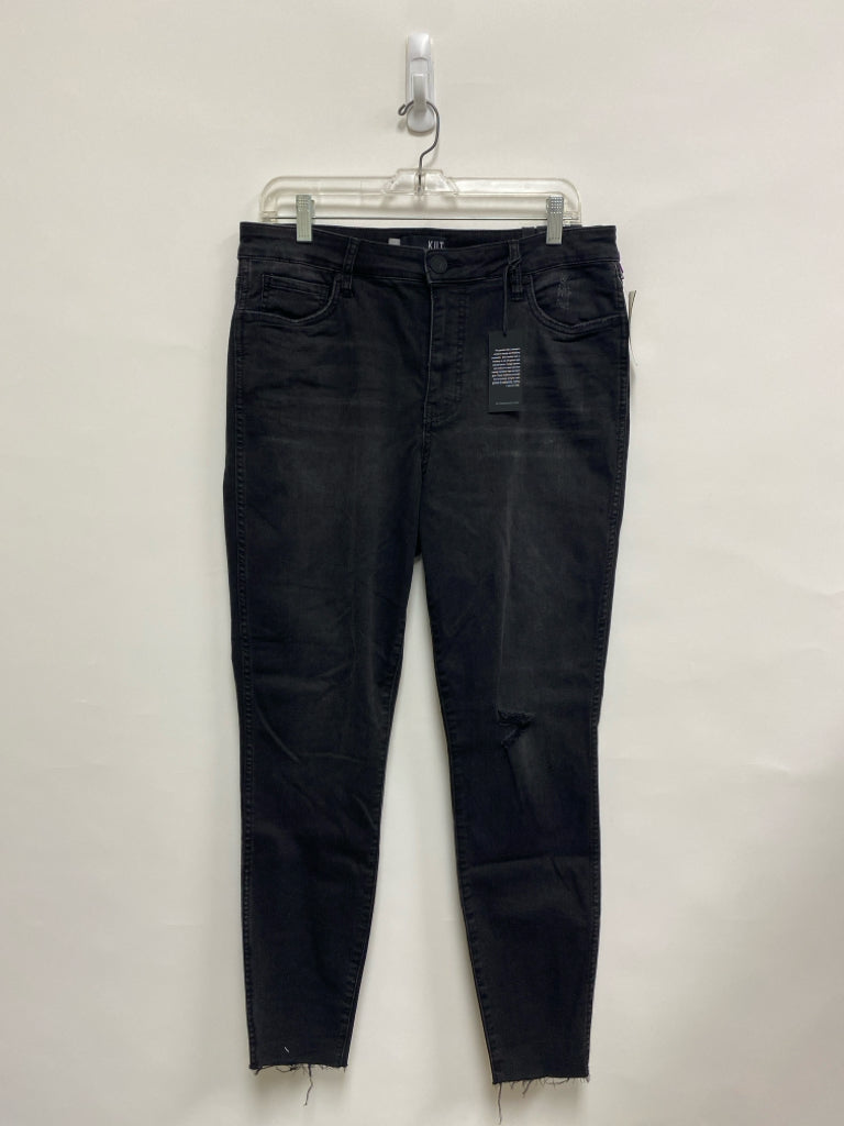 NWT Kut from the Kloth Size 12 Black Denim Distressed Ladies Jeans