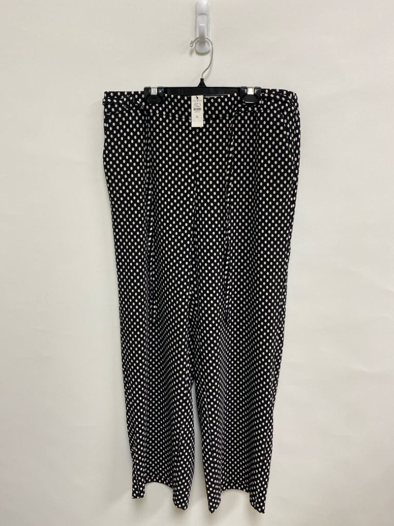 NWT Talbots Size LP Black White Polka Dot Petite Pants