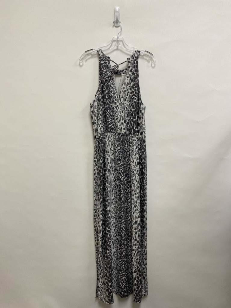 Banana Republic Size 10 Gray White Sleeveless Ladies Dress