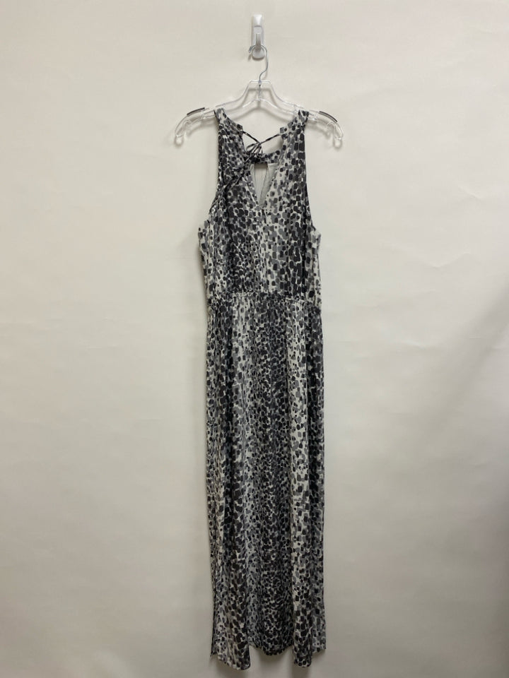 Banana Republic Size 10 Gray White Sleeveless Ladies Dress