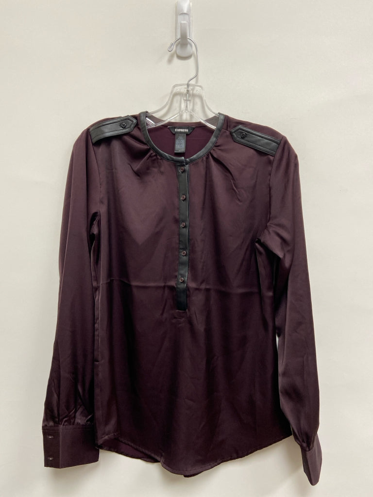 Express Size XS Dark Plum Black Trimmed Ladies Top