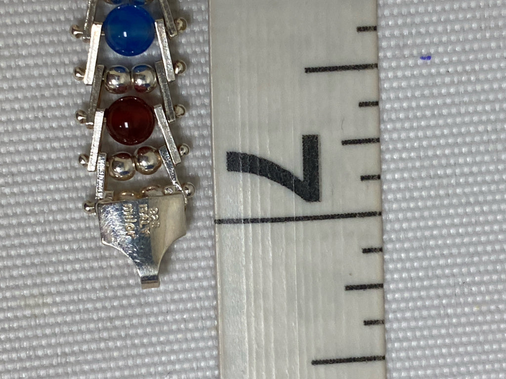 Multi Color Silver Beaded Bracelet