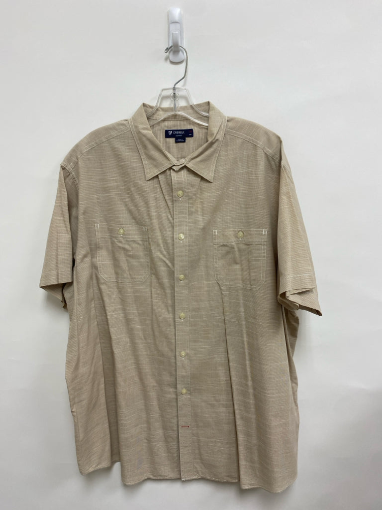 Cremieux Size 2X Tan Button Up Men&