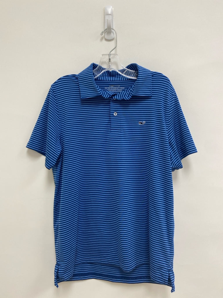 Vineyard Vines SIZE 16 Navy/Blue Stripes Polo Boy&