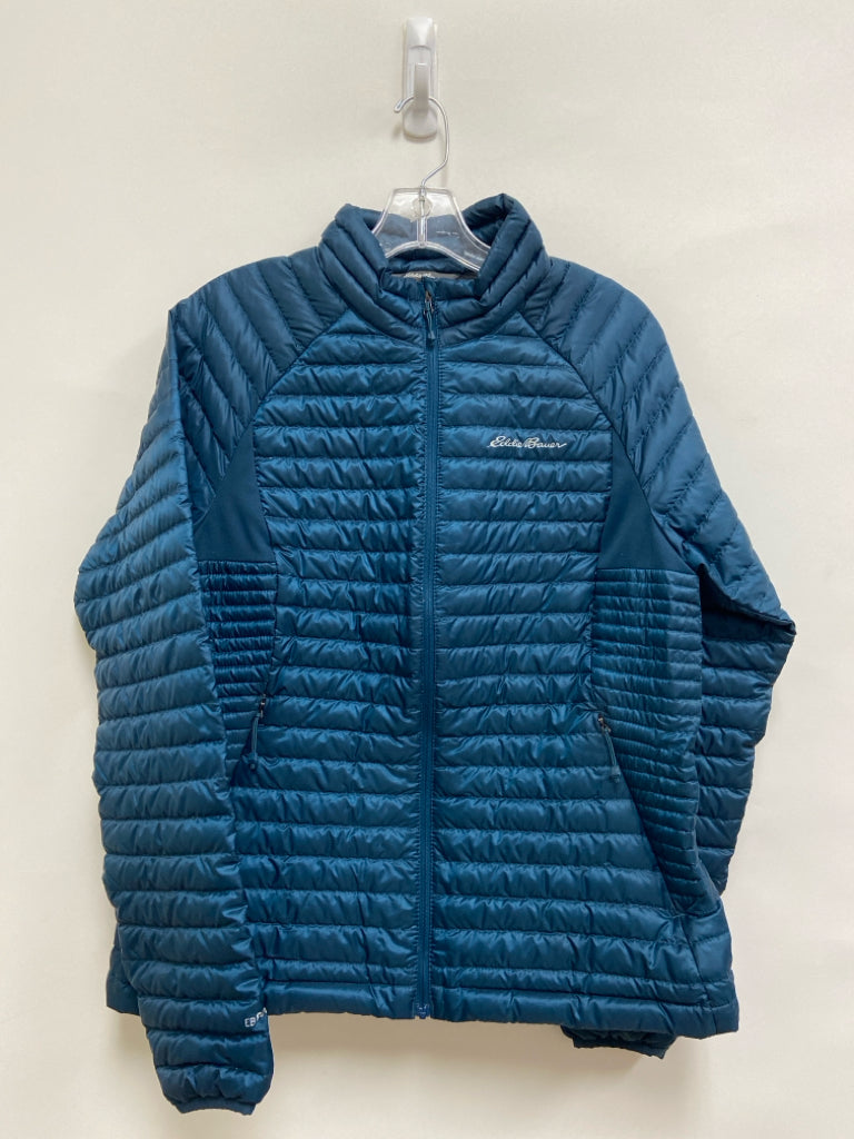 Eddie Bauer Size L Dark Turquiose Puffer Down Ladies Jacket