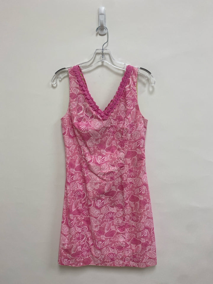 LILLY PULITZER Size 6 Pink Pale Pink Shells Sleeveless Ladies Dress