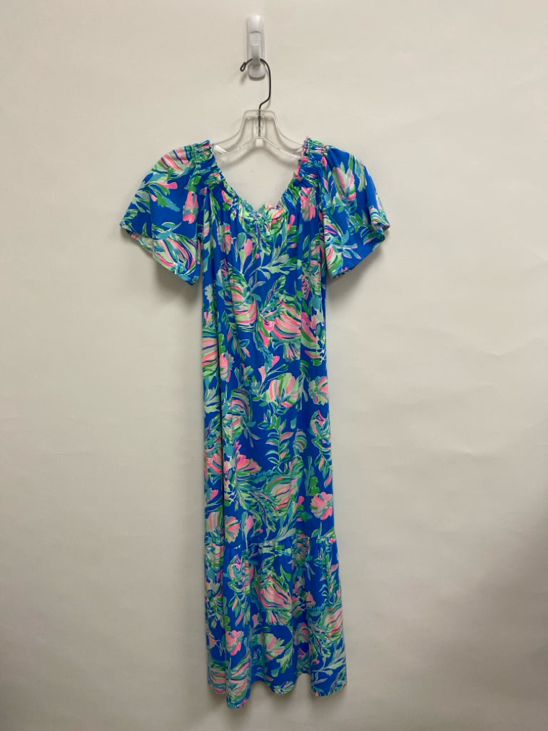 LILLY PULITZER Size XS Blue Green/Pink Floral Ladies Dress