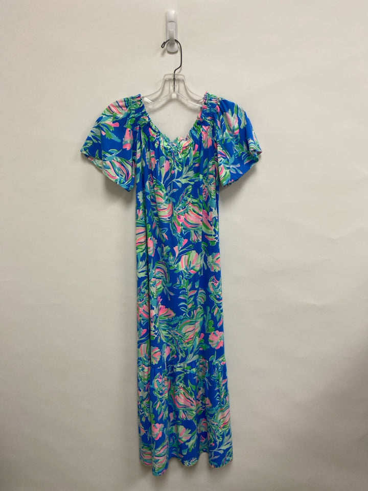 LILLY PULITZER Size XS Blue Green/Pink Floral Ladies Dress