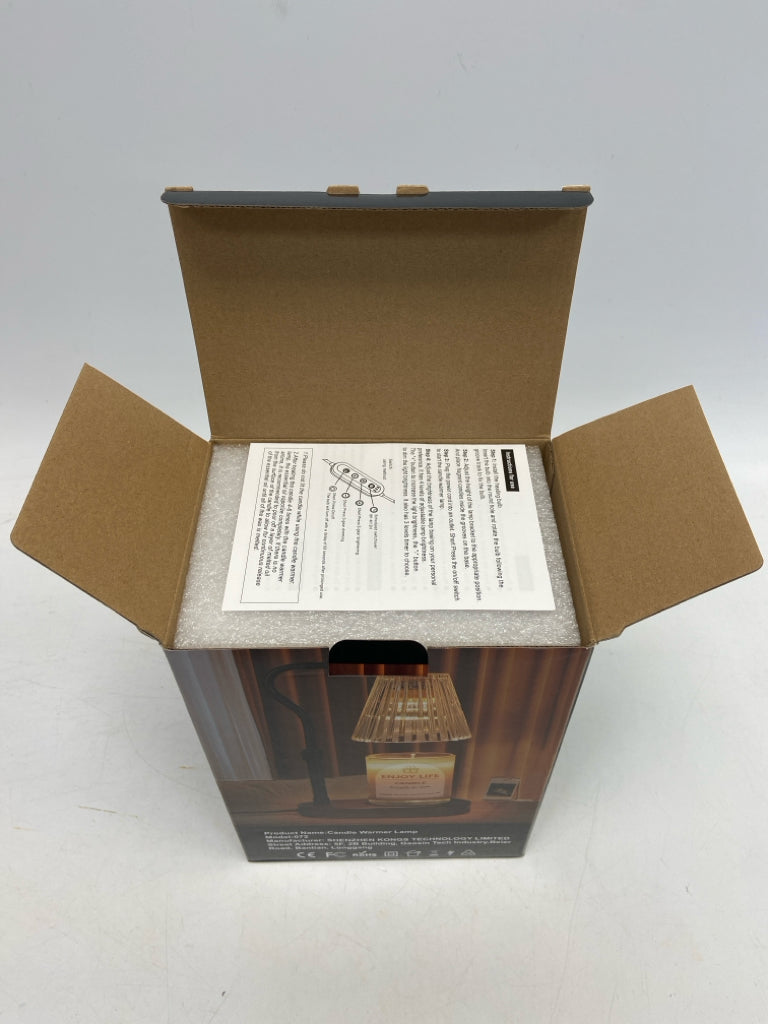 NEW/BOX Gold Clear Metal/Glass Candleholder(s)