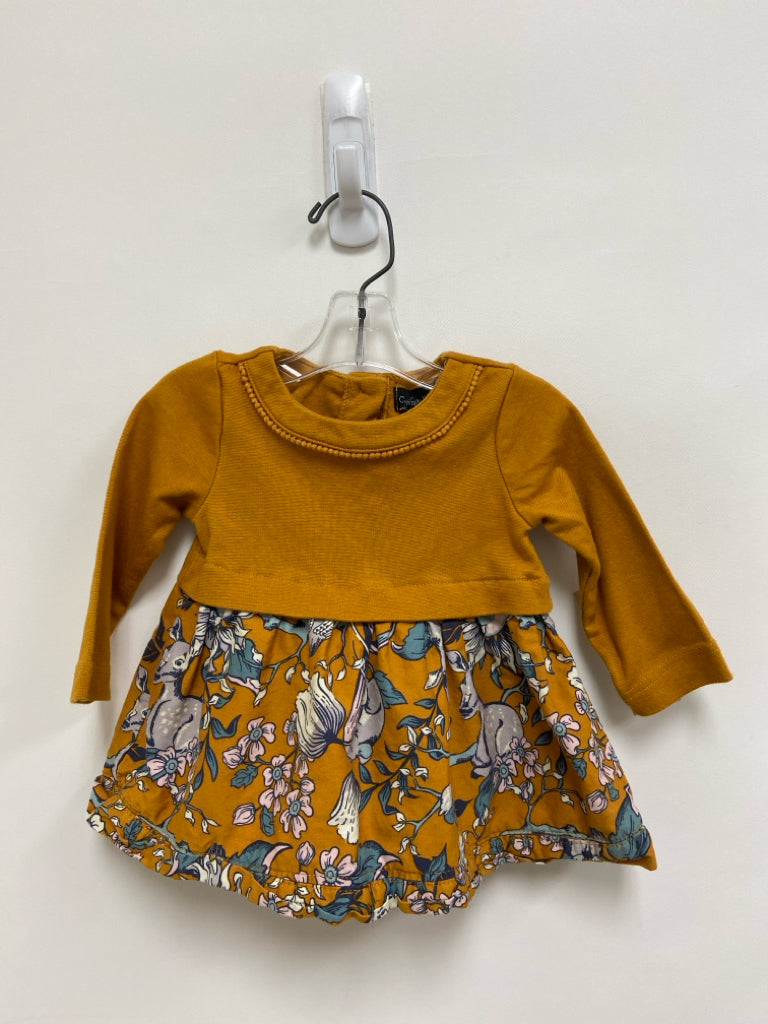 Cynthia Rowley SIZE 3-6M Amber Blue/Gray Floral Long Sleeve Girl&