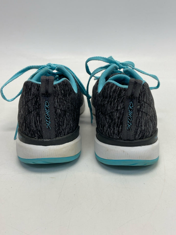 Skechers  Size 8.5 Gray Blue Lace-up Sneakers