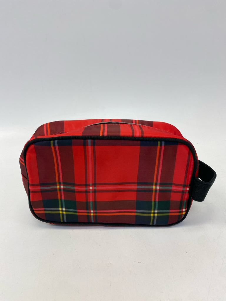 Red Black Plaid Make-up Bag