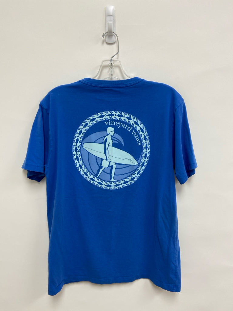 Vineyard Vines Size M Blue Logo Short Sleeve Tee Men&
