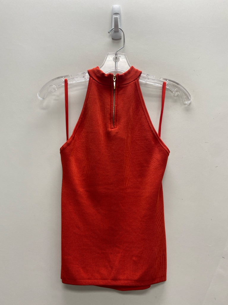 NWT Wht House/Blk Mkt Size S Red Keyhole Halter Ladies Top