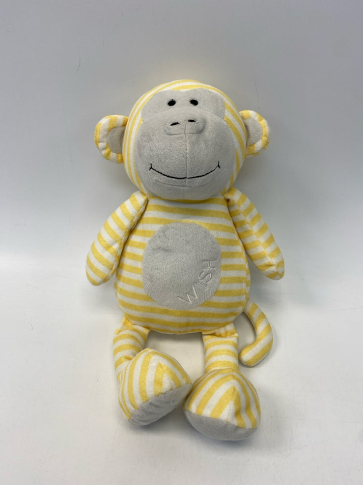 Yellow/White Gray Stripe Stuffed Animal