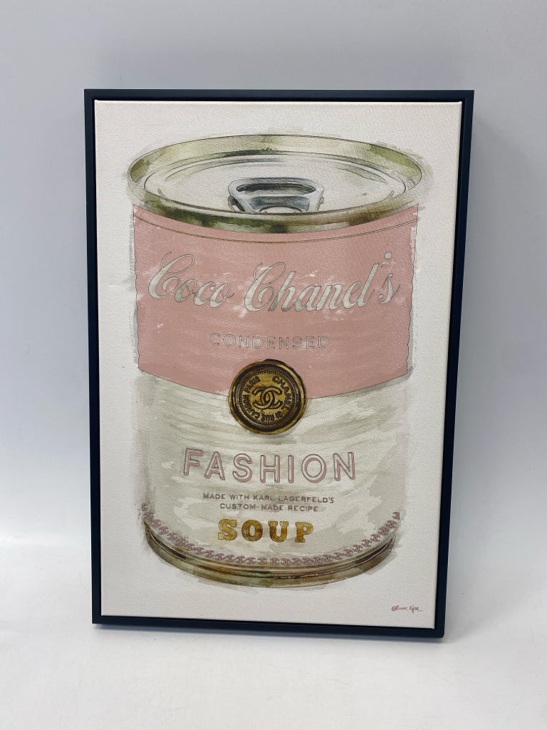 Pink White/Gold Canvas Art