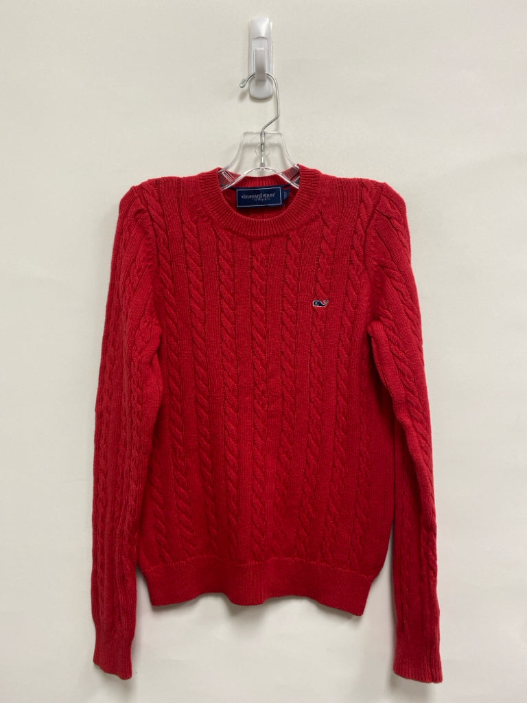 Vineyard Vines SIZE M Red Cable Knit Boy&