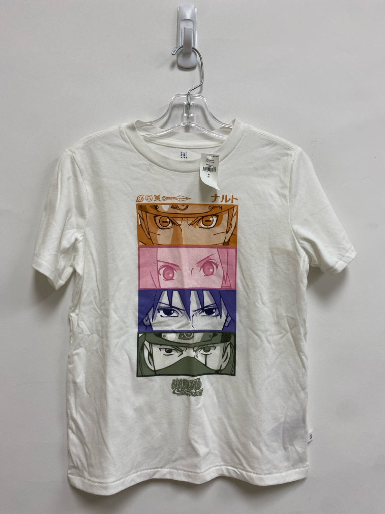 NWT Gap Kids SIZE 8 White Short Sleeve Tee Boy&
