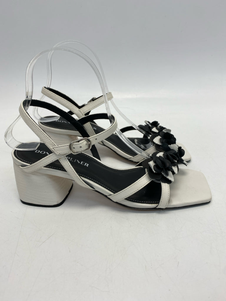 Donald Pliner  Size 8 White Black Sandals