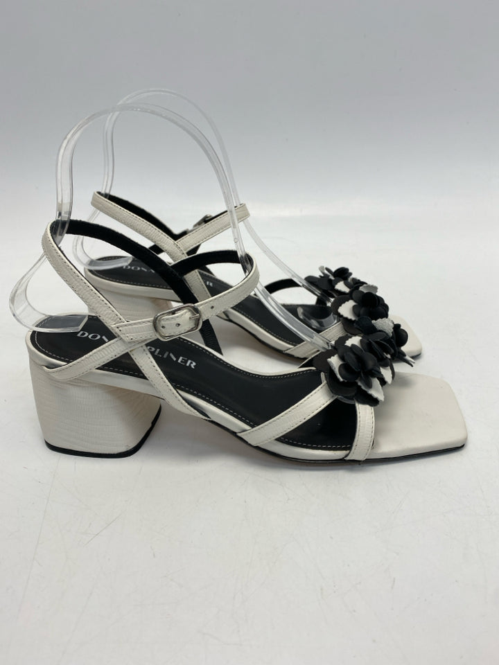 Donald Pliner  Size 8 White Black Sandals