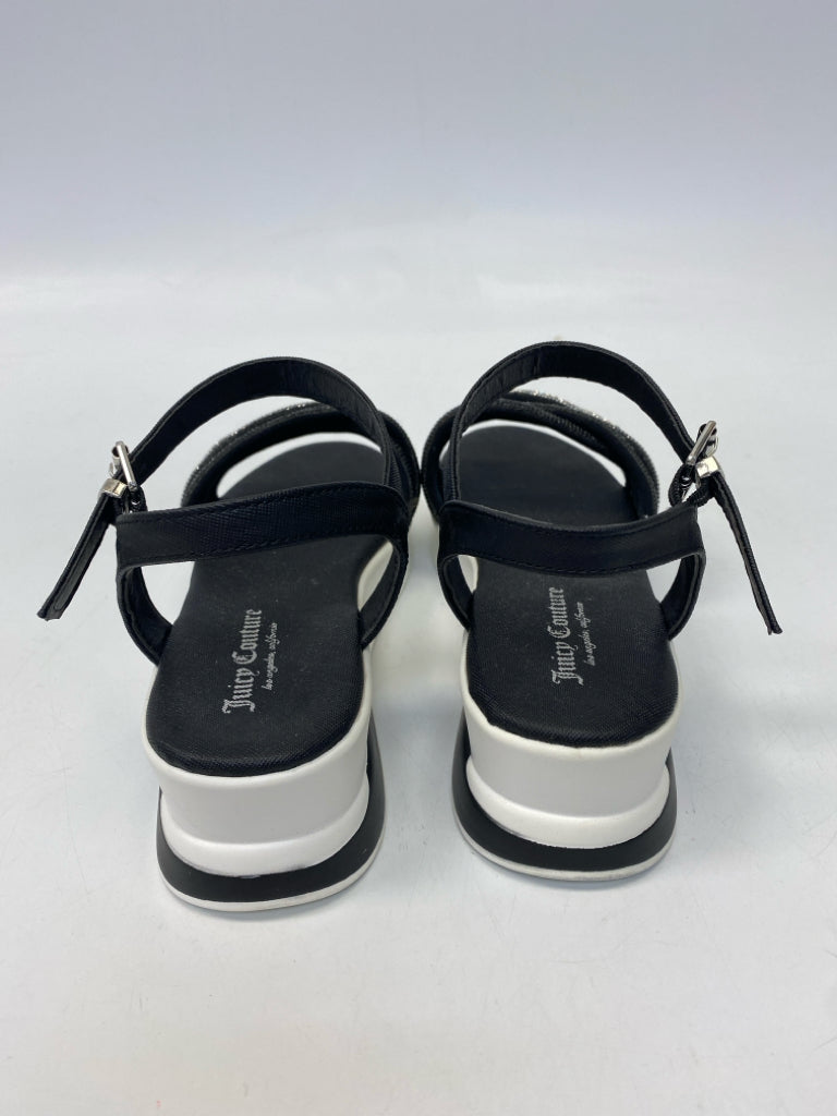 Juicy Couture  Size 8 Black Rhinestone(s) Sandals