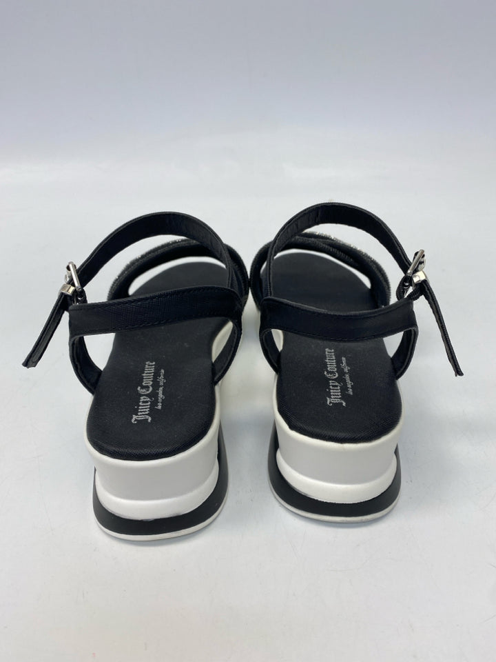 Juicy Couture  Size 8 Black Rhinestone(s) Sandals
