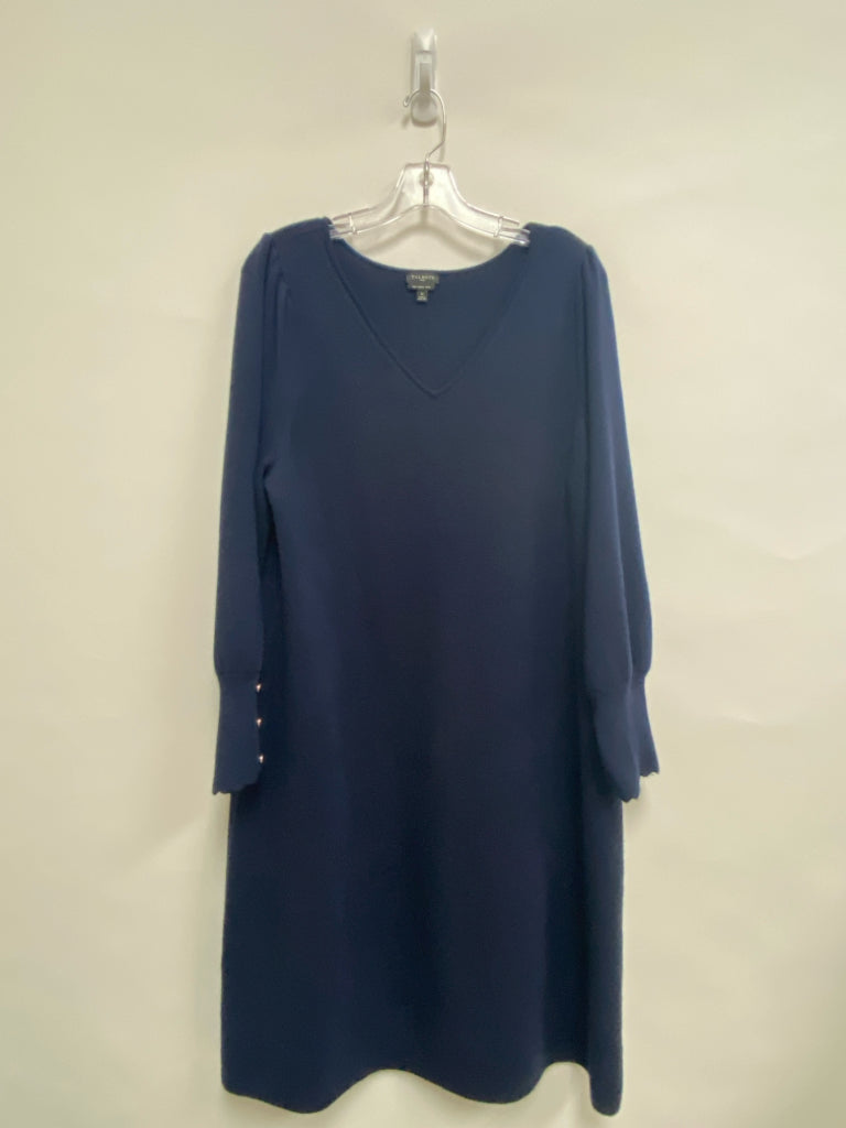 Talbots  SIZE  1X Navy Merino Plus Size Dress