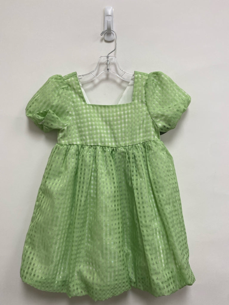 Joie SIZE 7 Green Plaid Puff Sleeve Girl&