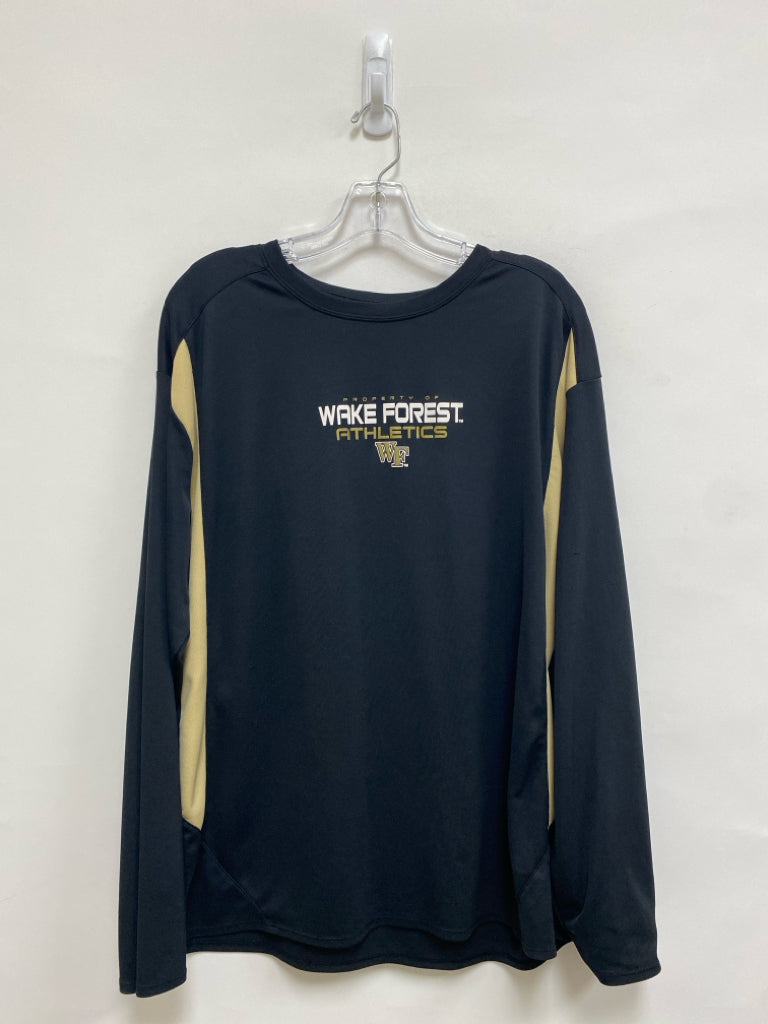 Size XL Black Gold Wake Forest Long Sleeve Men&