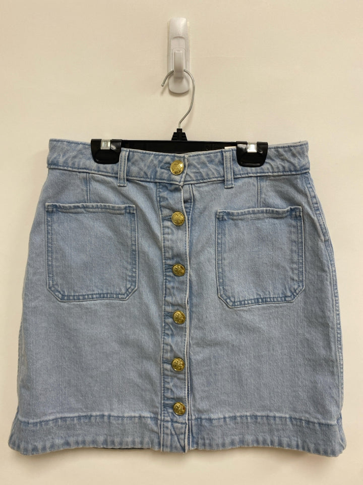 NWT FREE ASSEMBLY Size 2 Light Blue Denim Ladies Skirt