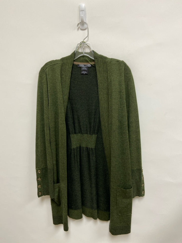 Size M Green Mottled Drape Ladies Sweater