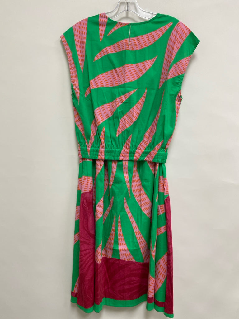 NWT Size S Green Pink/Orange Print Ladies 2pc Skirt