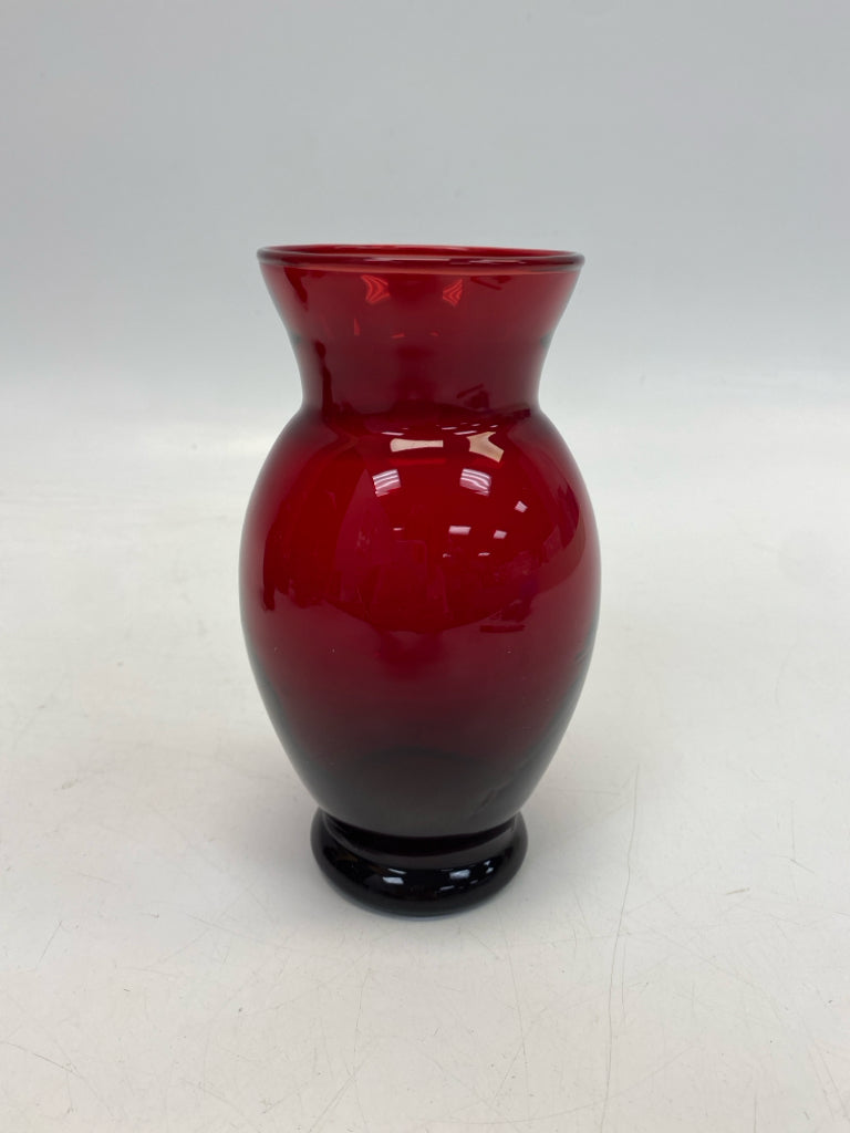 Red Glass Vase