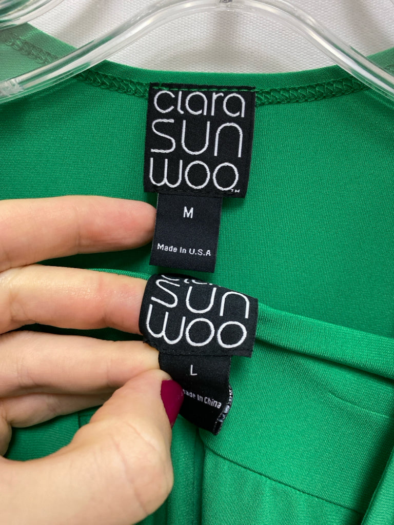 NWT Clara Sun Woo Size L Green Knotted Sleeveless Ladies 2pc Pant Set
