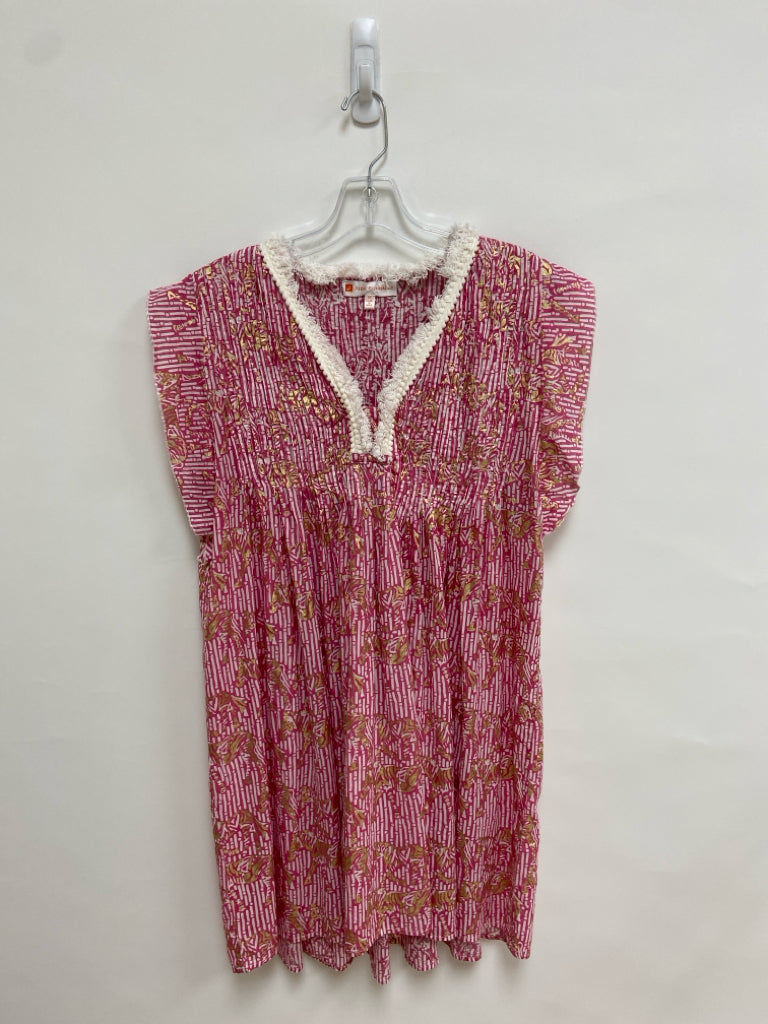 Jude Connally Size XS Pink/White Stripes Sleeveless Ladies Dress