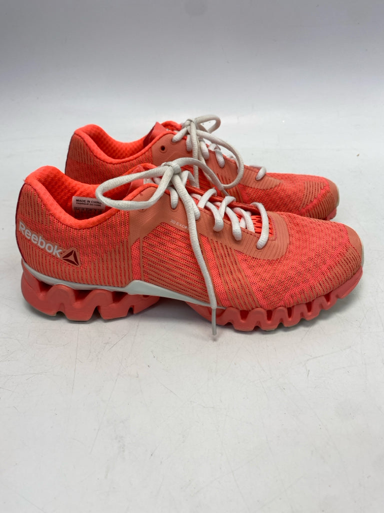 Reebok US Shoe Size 7 Neon Coral Lace-up Sneakers