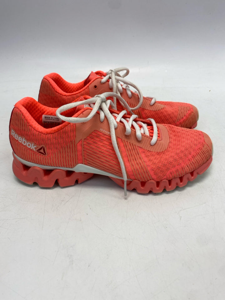 Reebok US Shoe Size 7 Neon Coral Lace-up Sneakers