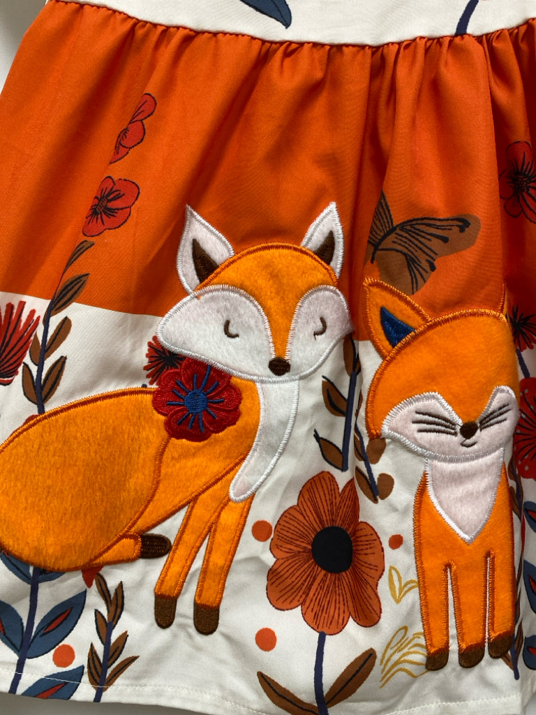 SIZE 12-24M Cream/Orange Floral Short Sleeve Girl&
