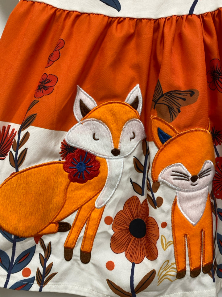 SIZE 12-24M Cream/Orange Floral Short Sleeve Girl&
