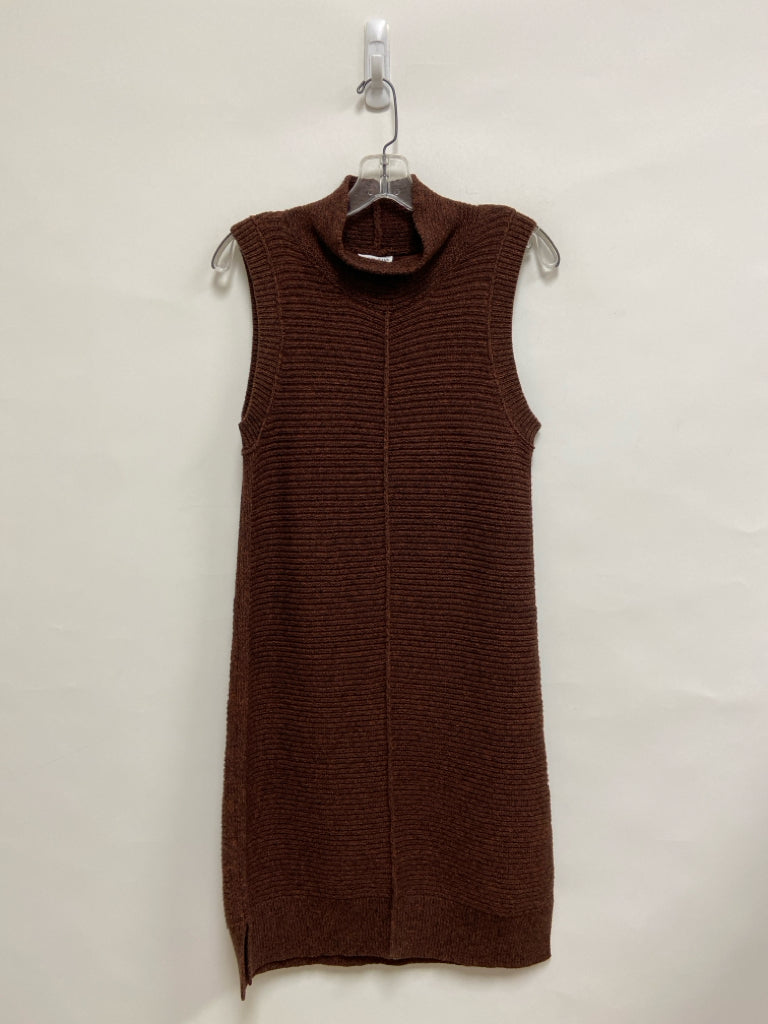 Tribal Size S Brown Mottled Sleeveless Ladies Dress